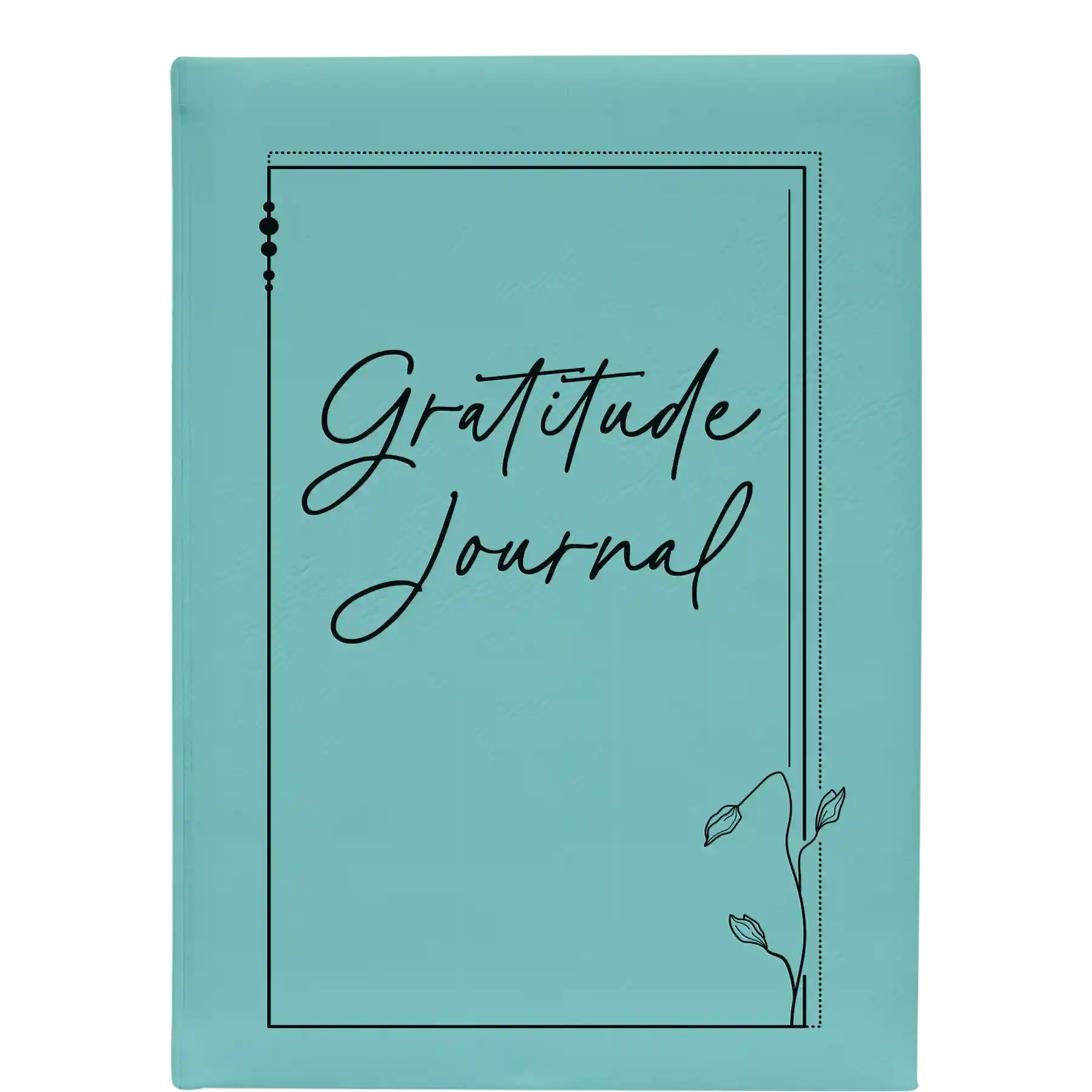 Personalized Gratitude Journal Leatherette Journal (large) - Teal