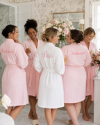 Knee-Length Waffle Robe for Women