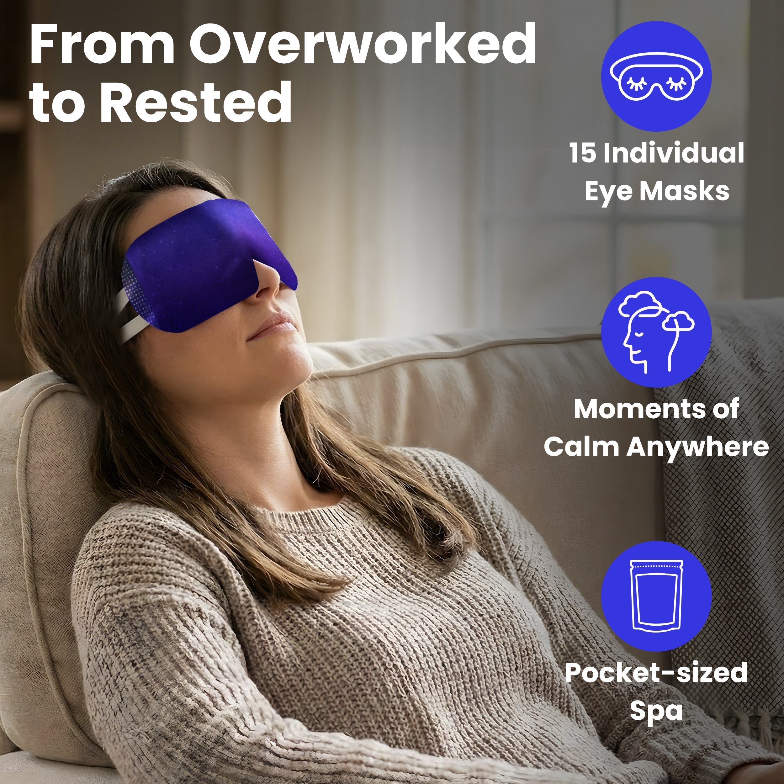 Eye Serenity Steam Eye Mask - Self-Heating Warm Eye Compress for Dry Eyes, Puffiness, Sleep & Travel