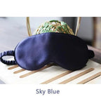 Super Smooth  Mulberry Silk Sleep Eye Mask & Blindfold With Elastic Strap Travel Eye Patch Soft Nap Eye Patch  Eye Cover Eyeshade for Night Sleeping Mask For Women